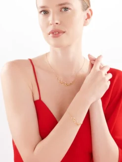 Złoty naszyjnik, ankier - koła