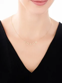 Złoty naszyjnik, ankier - koniczyny, rozeta