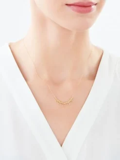 Złoty naszyjnik, ankier - koła, kulki