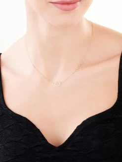 Złoty naszyjnik, ankier - koniczyny