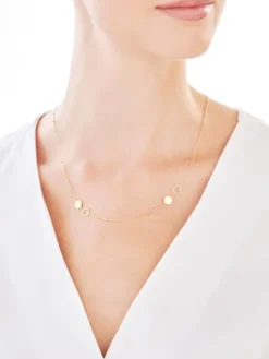 Złoty naszyjnik, ankier - koła