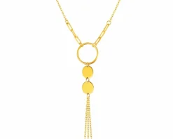 Złoty naszyjnik, ankier - koła