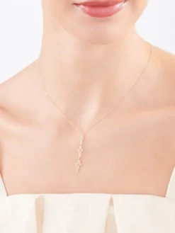 Złoty naszyjnik, ankier - krzyże