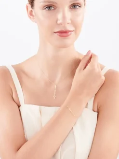 Złoty naszyjnik, ankier - krzyże