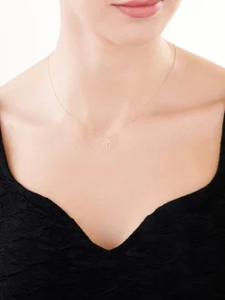 Złoty naszyjnik, ankier - krzyż