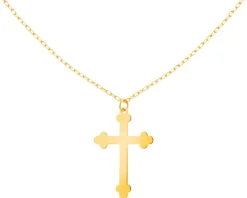 Złoty naszyjnik, ankier - krzyż