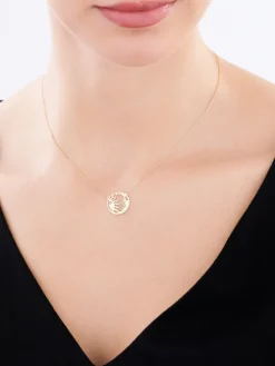 Złoty naszyjnik, ankier - Księżyc, Słońce