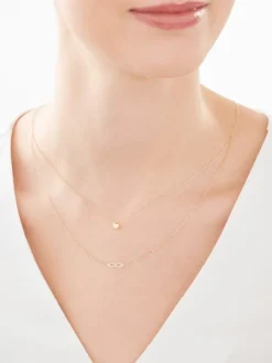 Złoty naszyjnik, ankier - kulka, nieskończoność