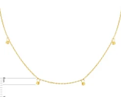 Złoty naszyjnik, ankier - kulki