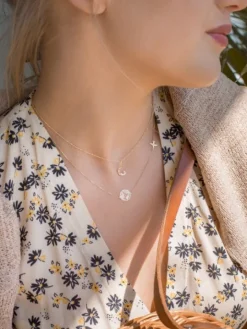 Złoty naszyjnik, ankier - kula ziemska, samolot