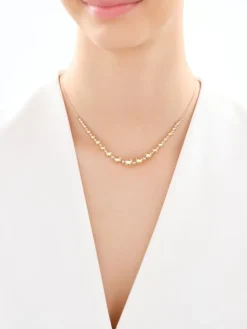 Złoty naszyjnik, ankier - kulki