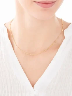 Złoty naszyjnik, ankier - kulki