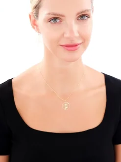 Złoty naszyjnik, ankier - liście