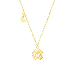 Złoty naszyjnik, ankier - motyle