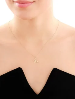 Złoty naszyjnik, ankier - motyl