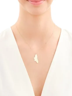 Złoty naszyjnik, ankier - motyl