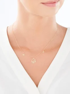 Złoty naszyjnik, ankier - motyle