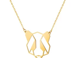 Złoty naszyjnik, ankier - niedźwiedź