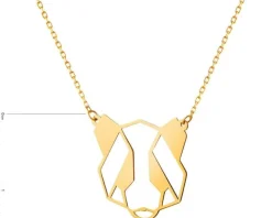 Złoty naszyjnik, ankier - niedźwiedź