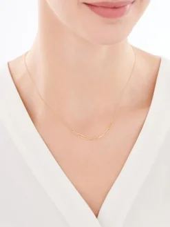 Złoty naszyjnik, ankier - paper clip