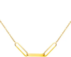 Złoty naszyjnik, ankier - paper clip