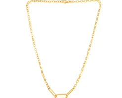 Złoty naszyjnik, ankier - paper clip