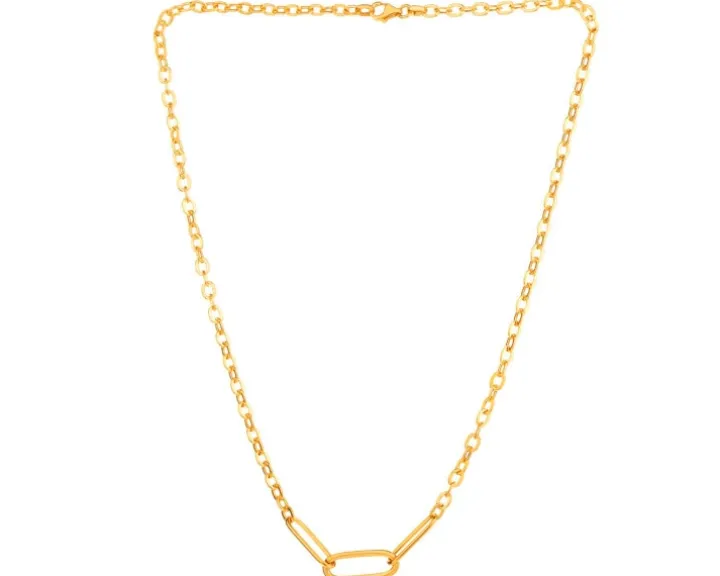 Złoty naszyjnik, ankier - paper clip