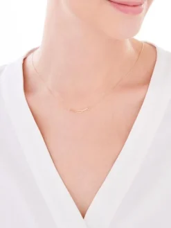 Złoty naszyjnik, ankier - paper clip