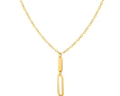 Złoty naszyjnik, ankier - paper clip