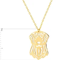 Złoty naszyjnik, ankier - piesek