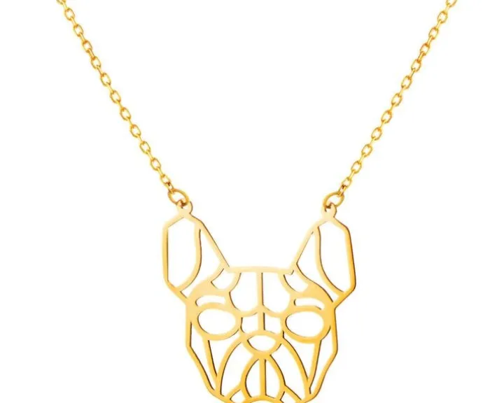 Złoty naszyjnik, ankier - piesek