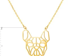 Złoty naszyjnik, ankier - piesek