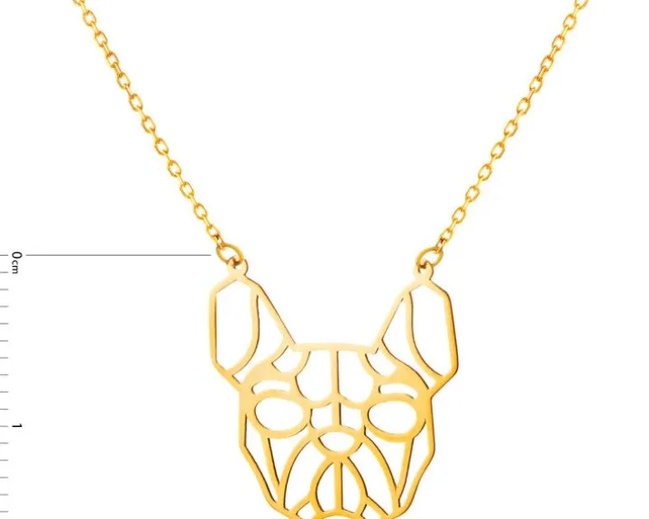 Złoty naszyjnik, ankier - piesek