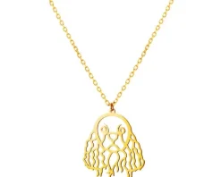 Złoty naszyjnik, ankier - piesek