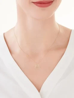 Złoty naszyjnik, ankier - piesek