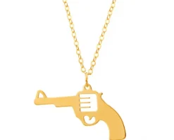 Złoty naszyjnik, ankier - pistolet
