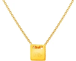 Złoty naszyjnik, ankier - 0Rh-