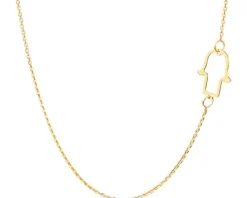 Złoty naszyjnik, ankier - ręka Fatimy