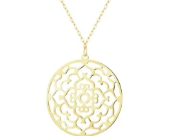 Złoty naszyjnik, ankier - rozeta