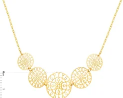 Złoty naszyjnik, ankier - rozety