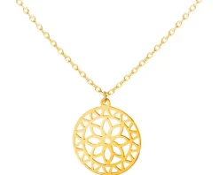 Złoty naszyjnik, ankier - rozeta