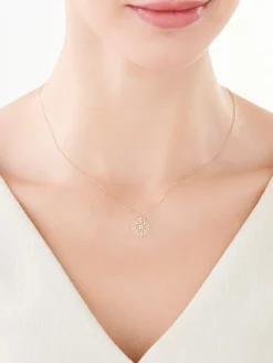 Złoty naszyjnik, ankier - rozeta