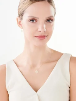 Złoty naszyjnik, ankier - rozeta