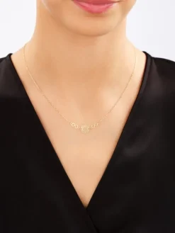 Złoty naszyjnik, ankier - rozeta, nieskończoności