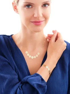 Złoty naszyjnik, ankier - rozety