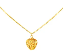 Złoty naszyjnik, ankier - serca