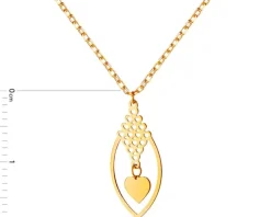 Złoty naszyjnik, ankier - serce