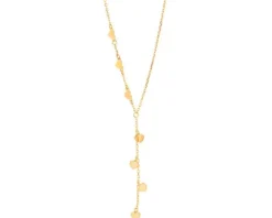 Złoty naszyjnik, ankier - serca