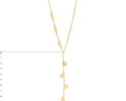 Złoty naszyjnik, ankier - serca