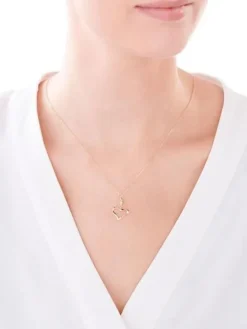 Złoty naszyjnik, ankier - serce